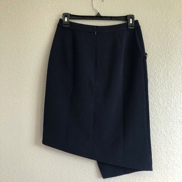 NWT Lost April Navy Asymmetrical Button Skirt S - Picture 2 of 3